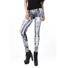 Lade das Bild in den Galerie-Viewer, NADANBAO MECHA CosPlay Women Leggings ROBOT Comic Cartoon Printed leggins Woman leggins women pant