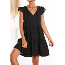 Lade das Bild in den Galerie-Viewer, Sleeper #J5 2019 New Womens Solid Color Sexy V-neck Short-sleeved Temperament Slim Fit Dress платье женское Free Shipping
